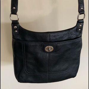 Coach crossbody bag black leather almost new